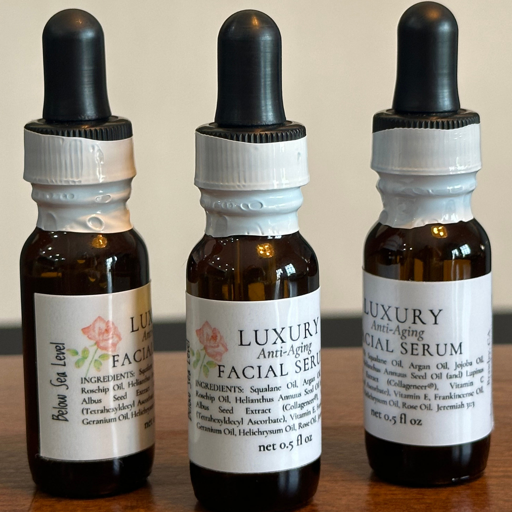 Natural anti aging facial serum handmade skincare